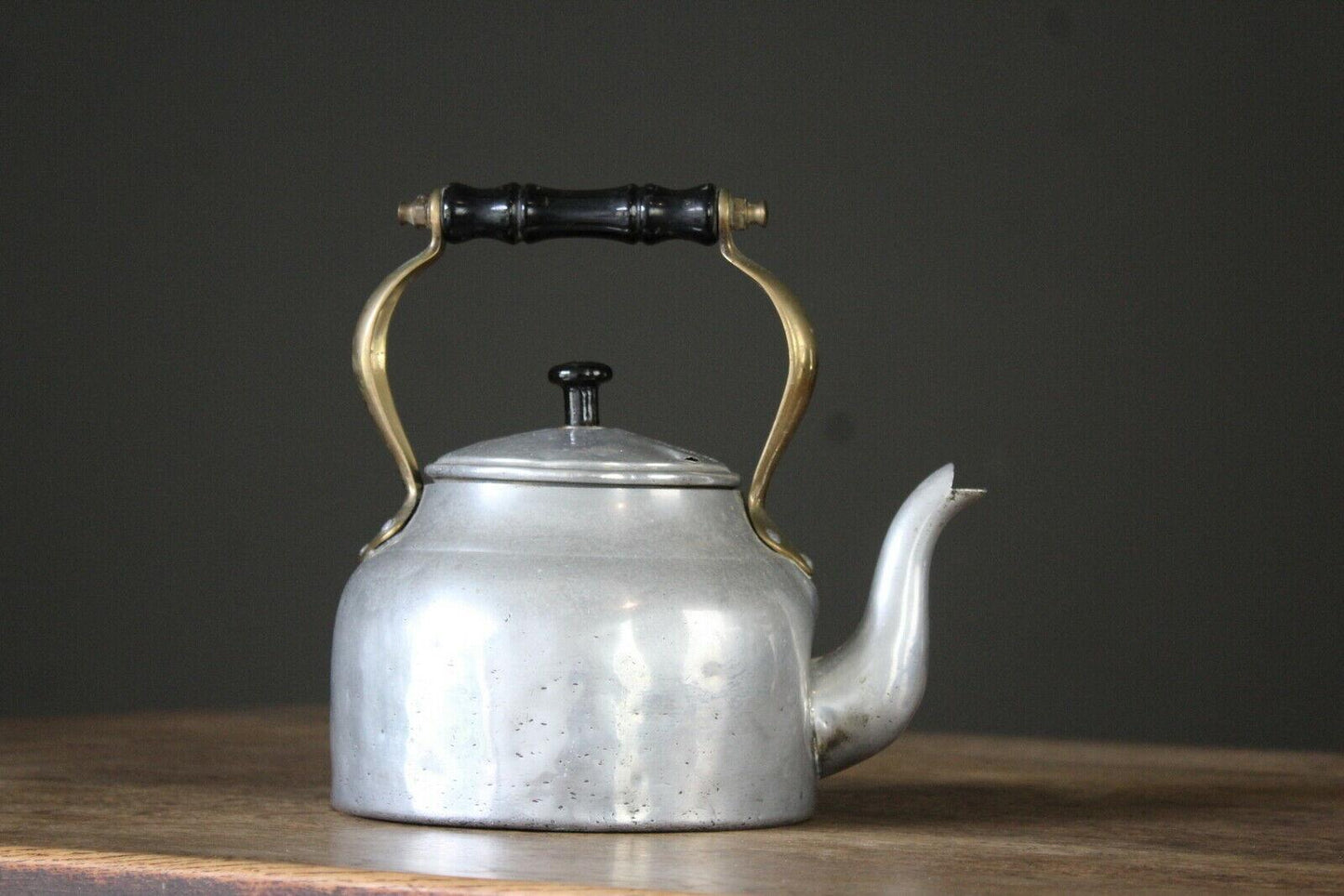 Vintage Aluminium Kettle Teapot - Kernow Furniture