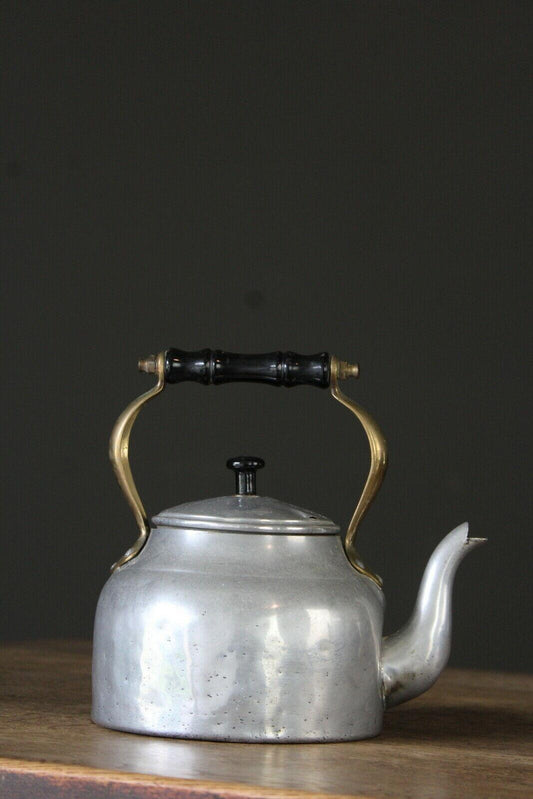 Vintage Aluminium Kettle Teapot - Kernow Furniture