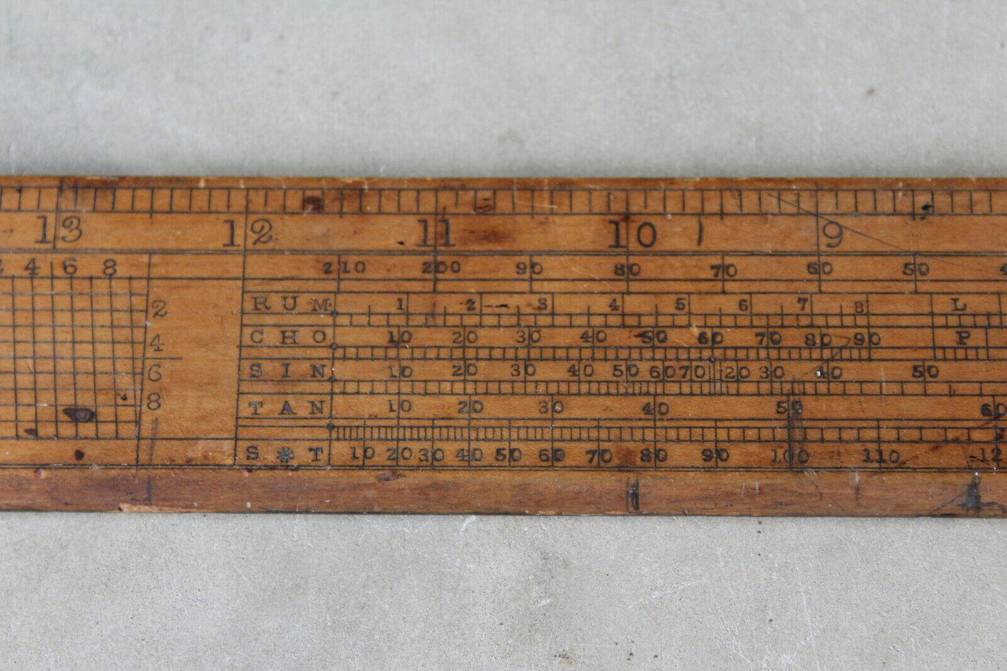 Vintage Gunters Scale Wooden Rule - Kernow Furniture