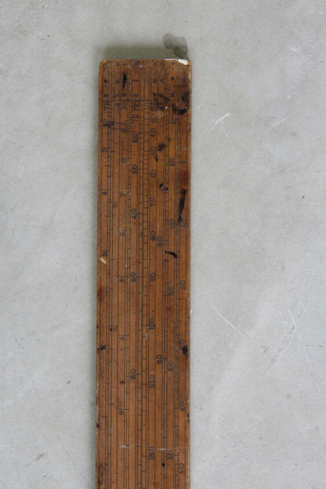 Vintage Gunters Scale Wooden Rule - Kernow Furniture