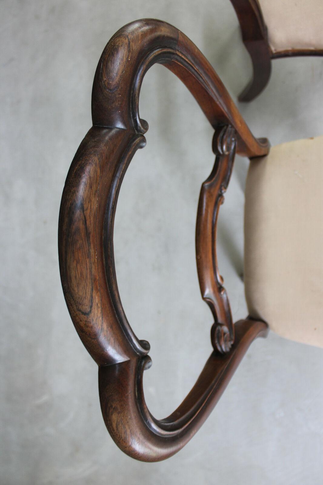 Pair Antique Rosewood Dining Chairs - Kernow Furniture