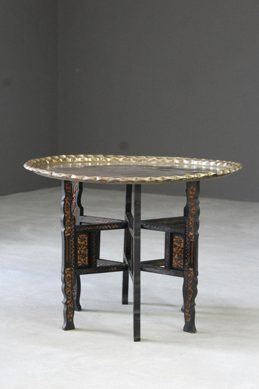 Eastern Brass Tray Table - Kernow Furniture