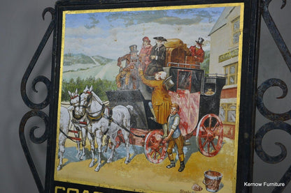 Vintage Exterior Hand Painted Coach & Horses Pub Swing Sign - Kernow Furniture