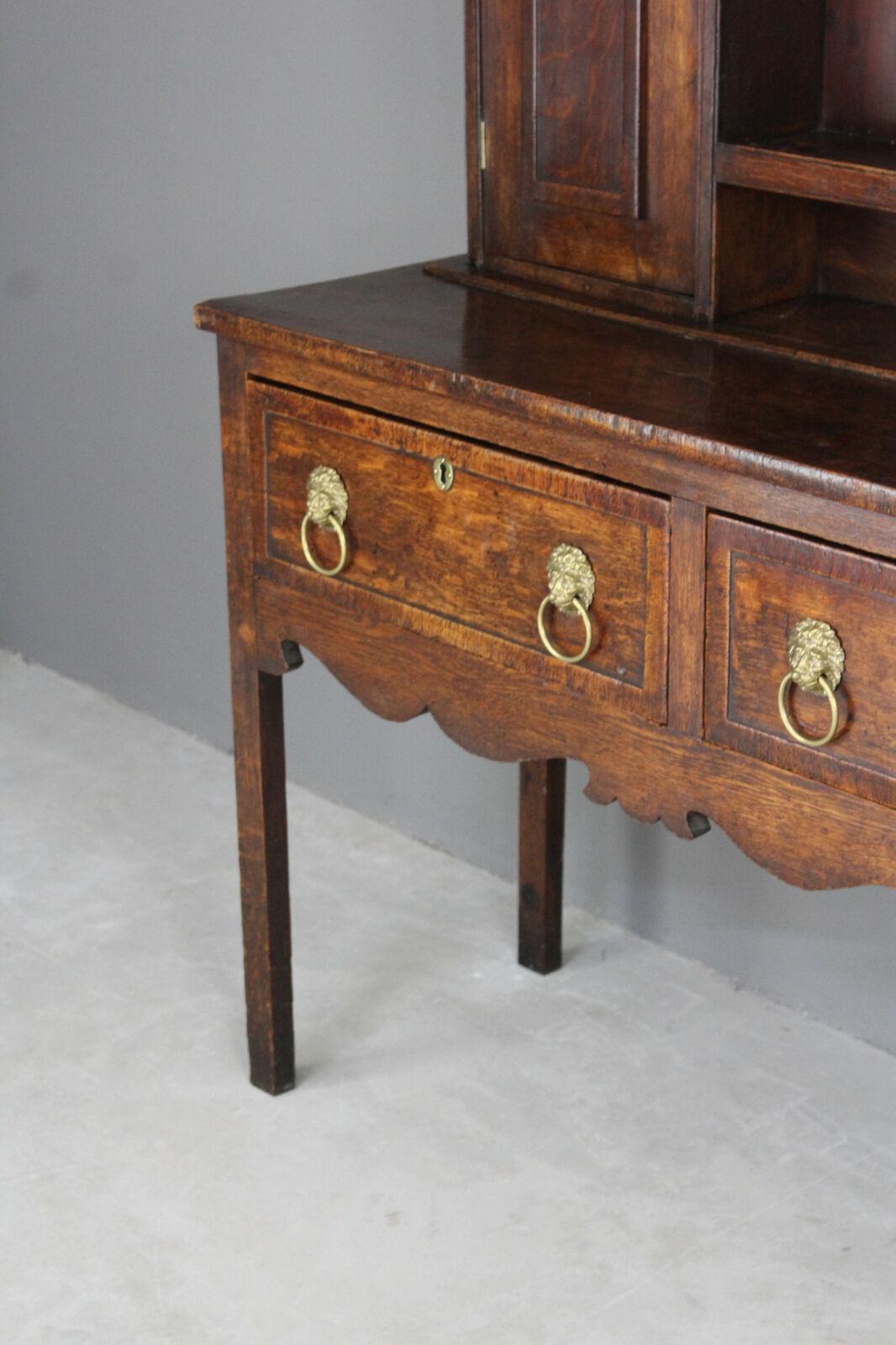 Georgian Oak Kitchen Dresser - Kernow Furniture