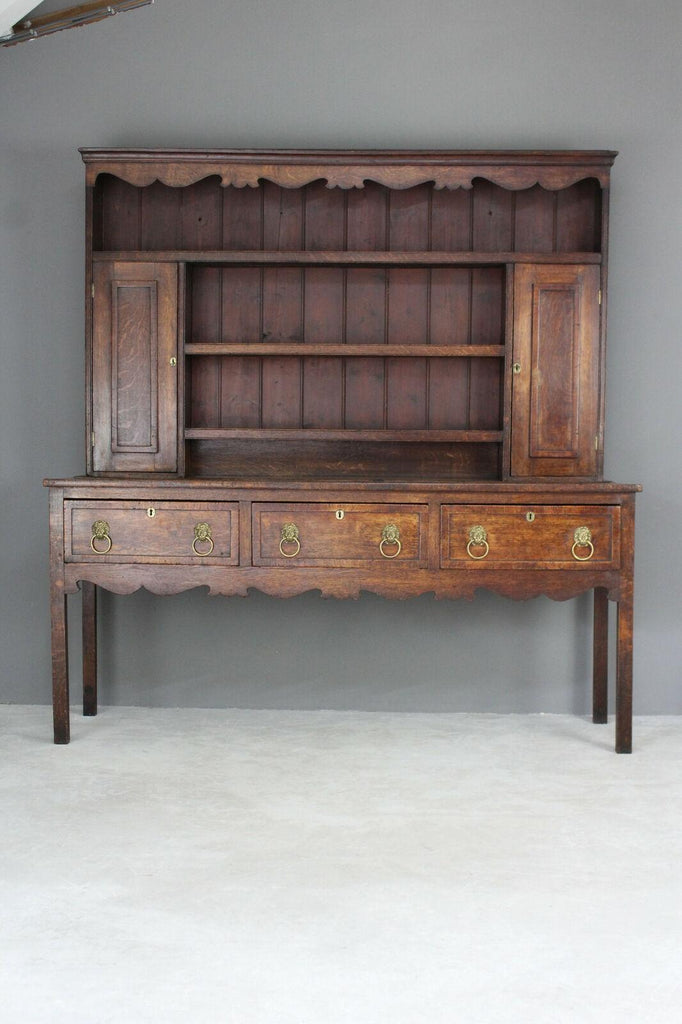 Georgian Oak Kitchen Dresser - Kernow Furniture