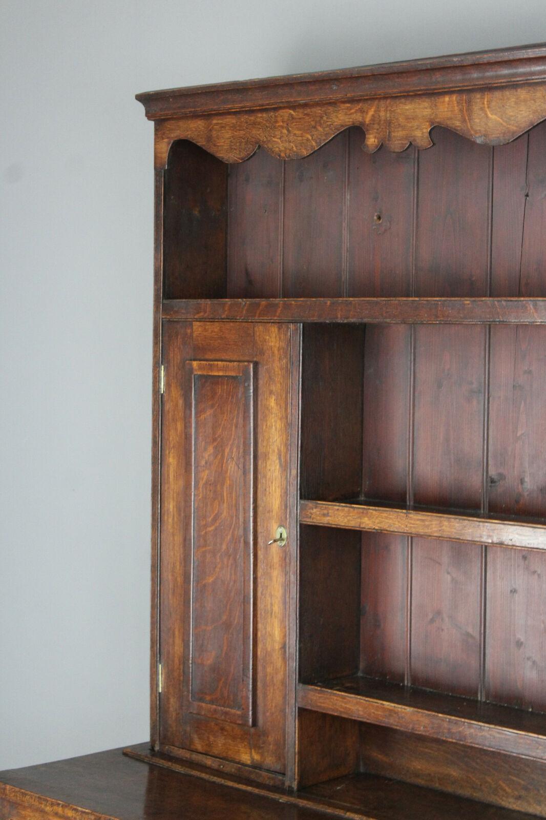 Georgian Oak Kitchen Dresser - Kernow Furniture