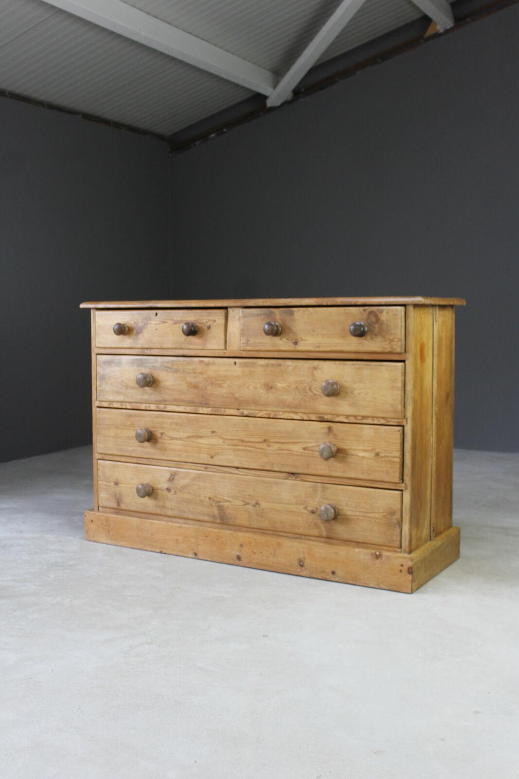 Antique Rustic Pine Chest of Drawers - Kernow Furniture