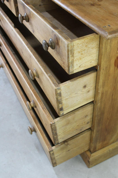 Antique Rustic Pine Chest of Drawers - Kernow Furniture