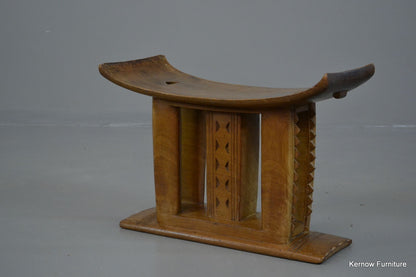 African Ashanti Asante Carved Wooden Stool - Kernow Furniture