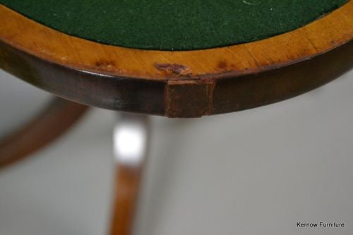 19th Century Mahogany Card Games Table - Kernow Furniture