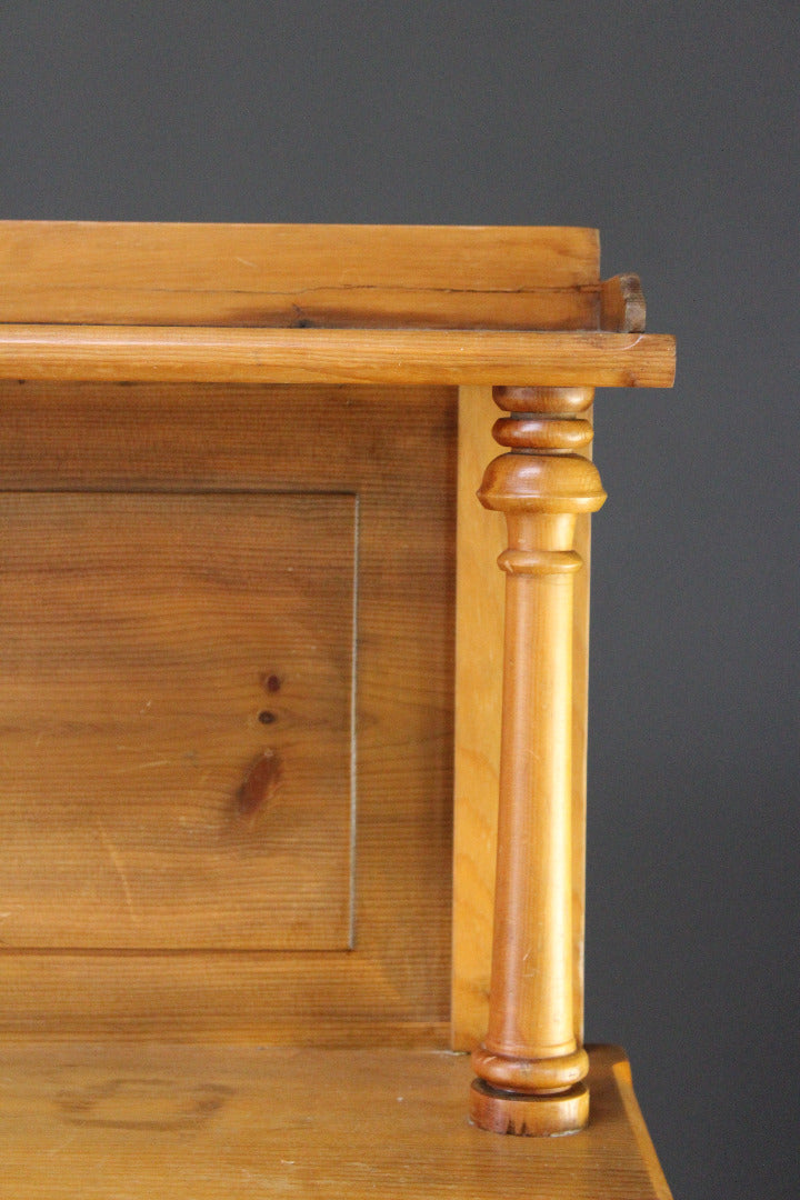 Rustic Pine Breakfront Bookcase - Kernow Furniture