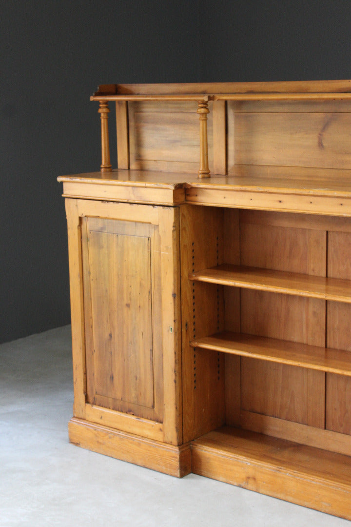 Rustic Pine Breakfront Bookcase - Kernow Furniture