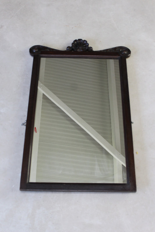 Antique Ebonised Wall Mirror - Kernow Furniture