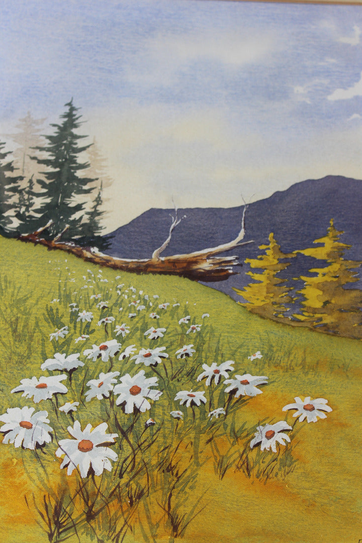 Forest Alpine Scene Watercolour - Kernow Furniture