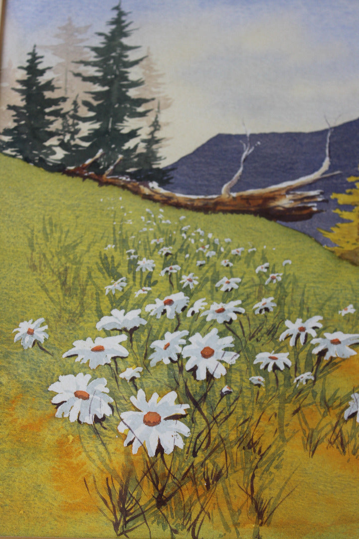 Forest Alpine Scene Watercolour - Kernow Furniture