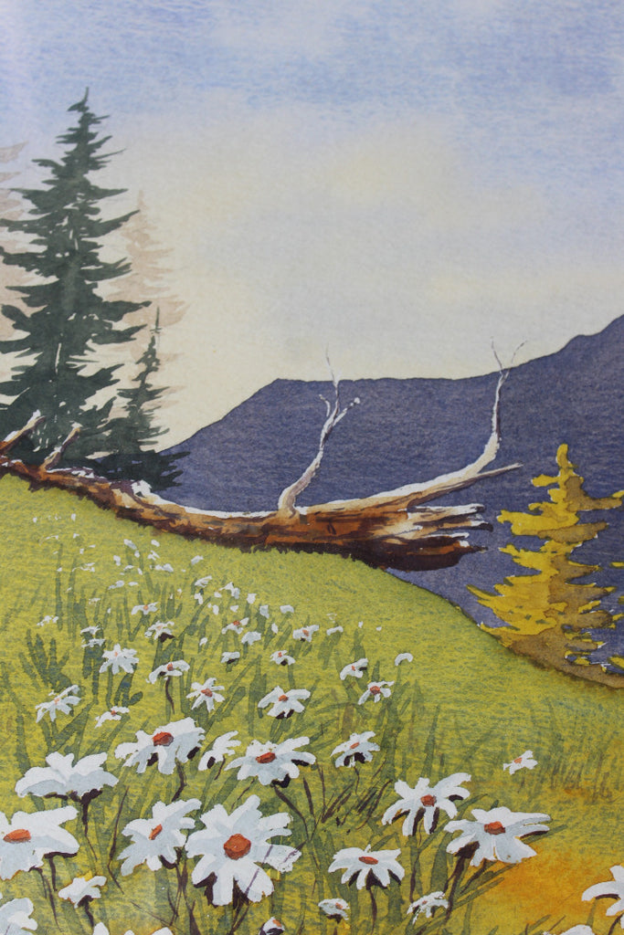 Forest Alpine Scene Watercolour - Kernow Furniture