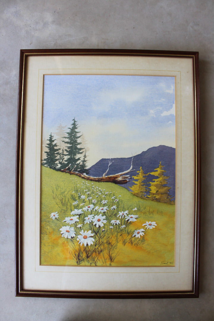 Forest Alpine Scene Watercolour - Kernow Furniture