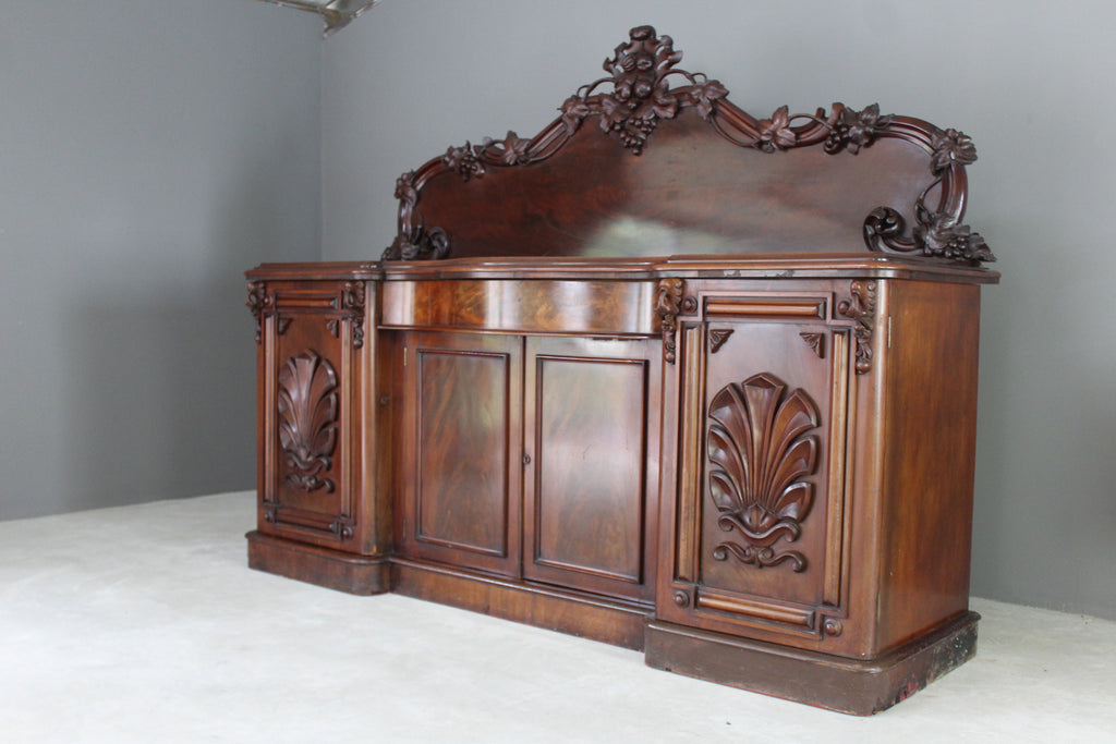 Large Antique Mahogany Sideboard - Kernow Furniture