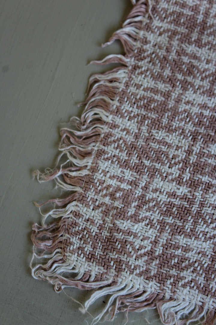 4 Vintage Pink Wool Table Mats - Kernow Furniture