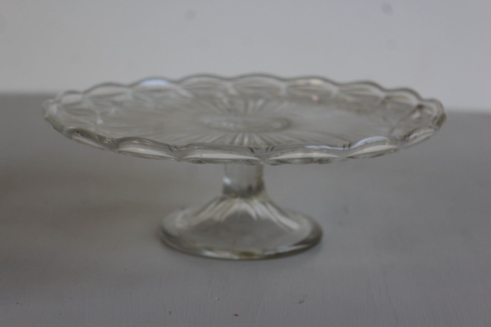 Vintage Glass Cake Stand & Jelly Mould - Kernow Furniture