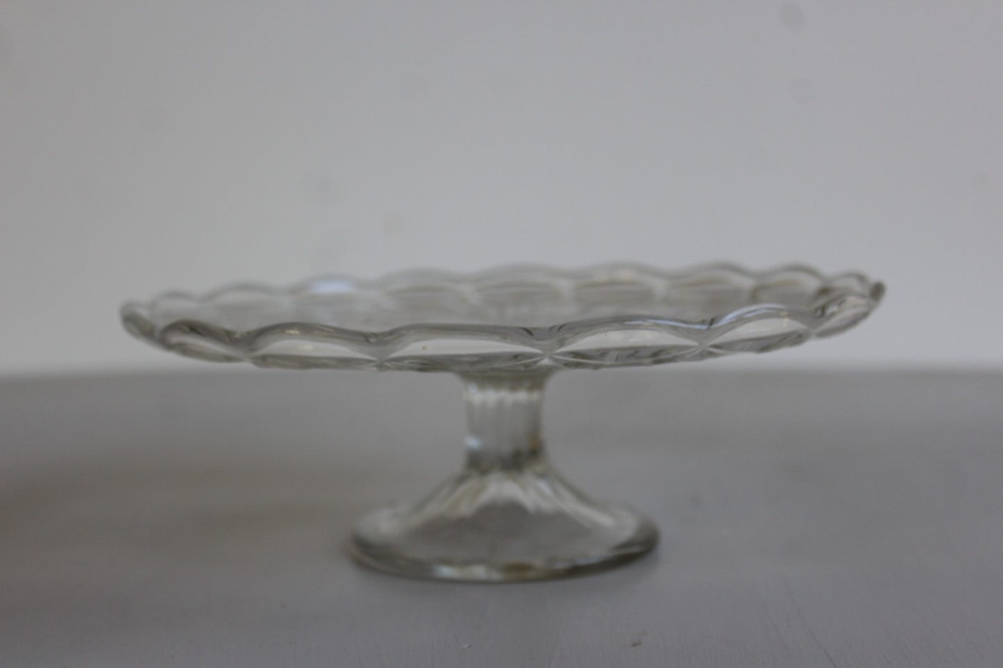 Vintage Glass Cake Stand & Jelly Mould - Kernow Furniture