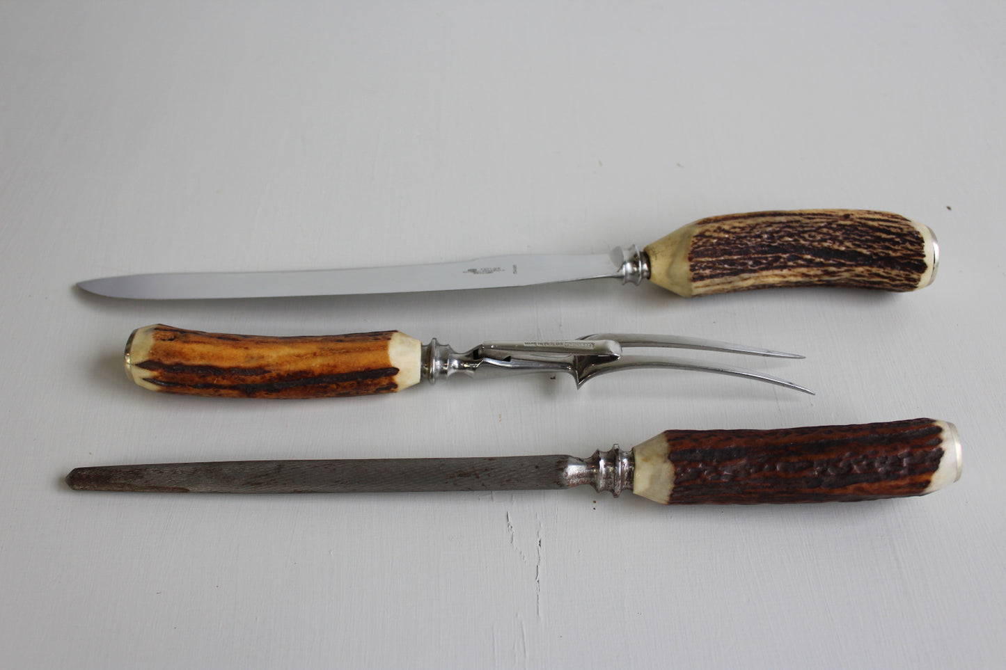 Taylor Eye Witness Antler 3 Piece Carving Set - Kernow Furniture