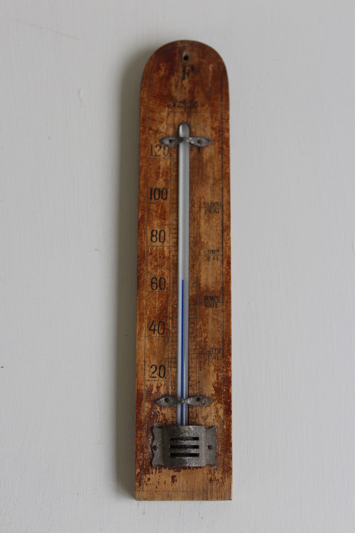 Vintage Wooden Thermometer - Kernow Furniture