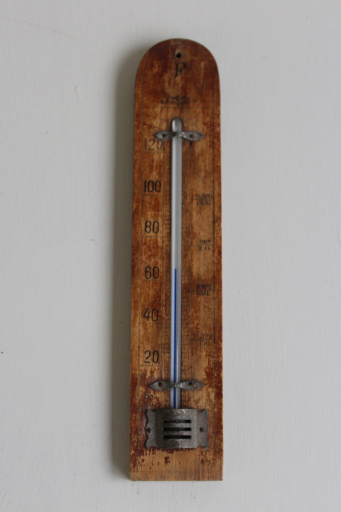 Vintage Thermometer Thermometer Wooden Thermometer Retro