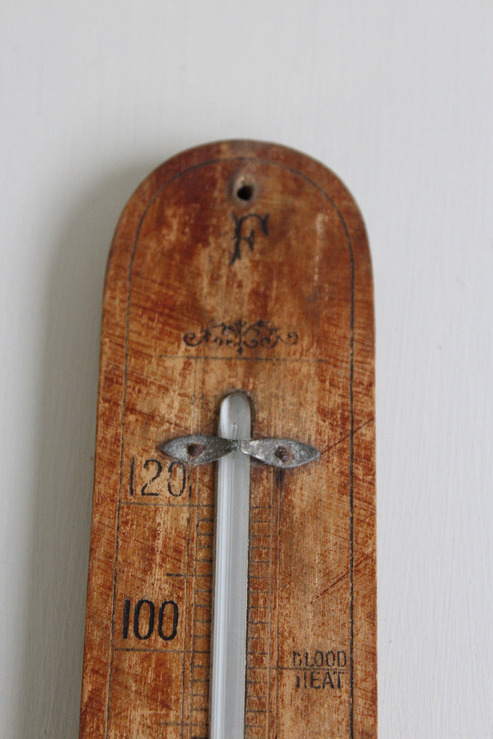 Vintage Wooden Thermometer - Kernow Furniture