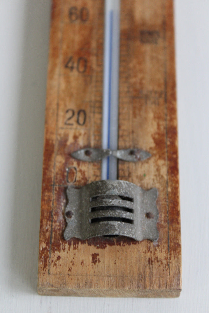 Vintage Wooden Thermometer - Kernow Furniture