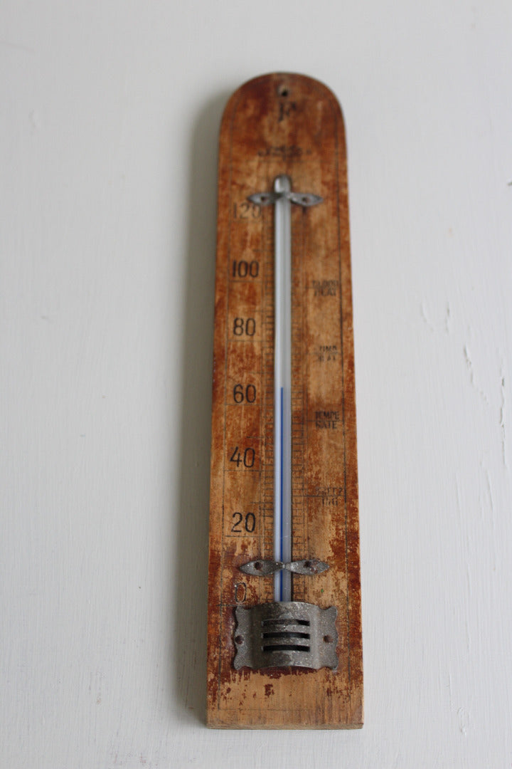 Vintage Wooden Thermometer - Kernow Furniture