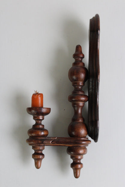 Wooden Candle Wall Sconce - Kernow Furniture