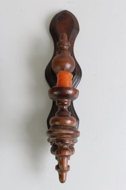 Wooden Candle Wall Sconce - Kernow Furniture