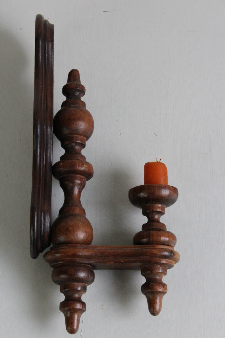 Wooden Candle Wall Sconce - Kernow Furniture