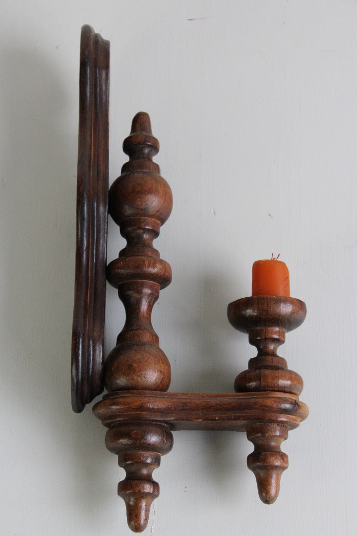 Wooden Candle Wall Sconce - Kernow Furniture