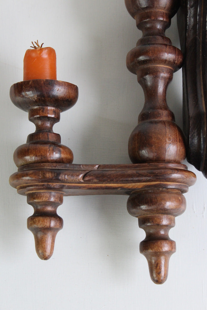 Wooden Candle Wall Sconce - Kernow Furniture