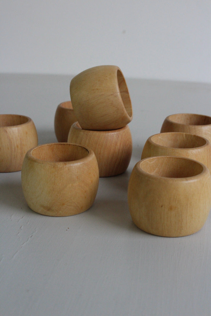 8 Beech Napkin Rings - Kernow Furniture