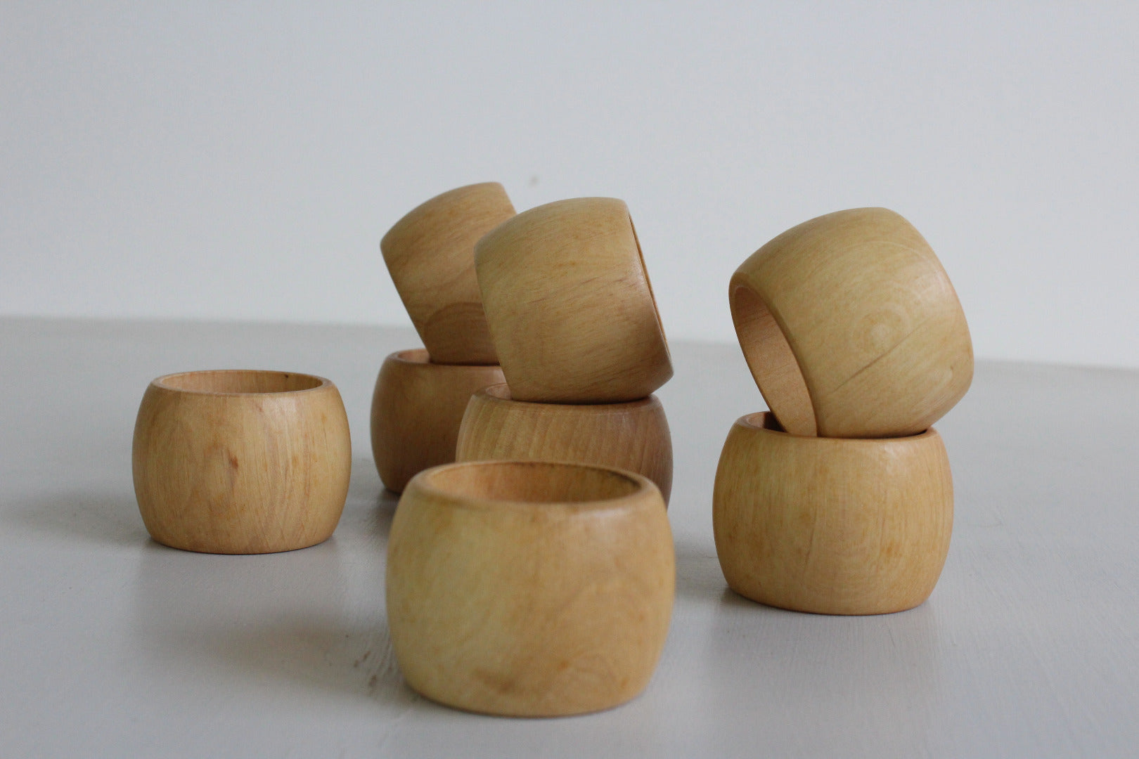 8 Beech Napkin Rings - Kernow Furniture