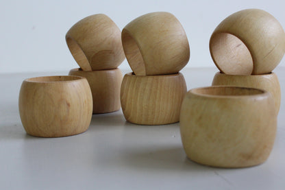 8 Beech Napkin Rings - Kernow Furniture