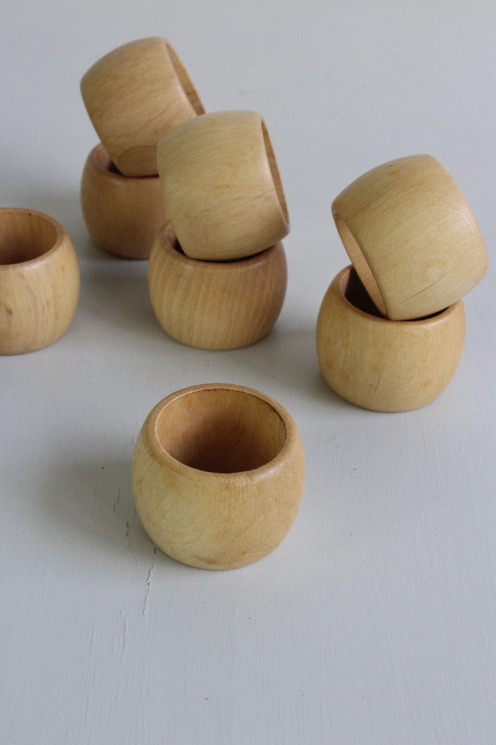 8 Beech Napkin Rings - Kernow Furniture