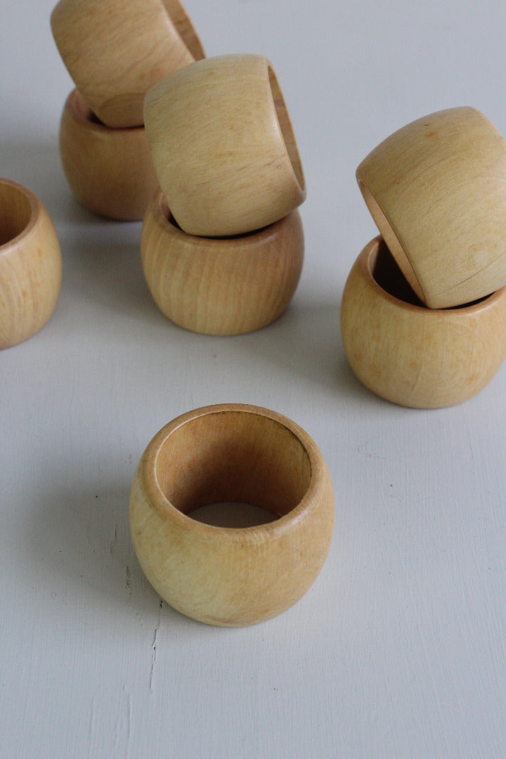 8 Beech Napkin Rings - Kernow Furniture