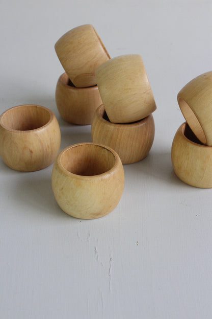 8 Beech Napkin Rings - Kernow Furniture