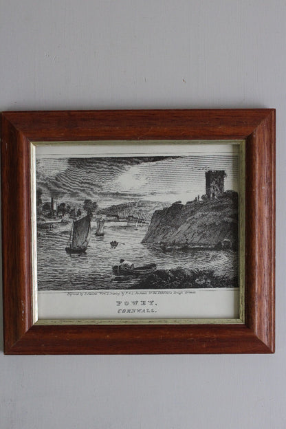 Framed Fowey Print - Kernow Furniture