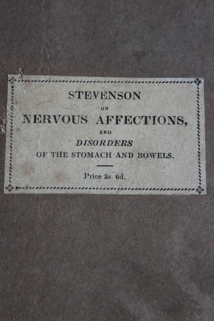 J Stevenson - Nervous Affections Disorders of the Head & Chest Stomach & Bowels 1830 - Kernow Furniture