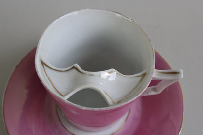 Launceston Castle Souvenir Moustache Cup & Saucer - Kernow Furniture