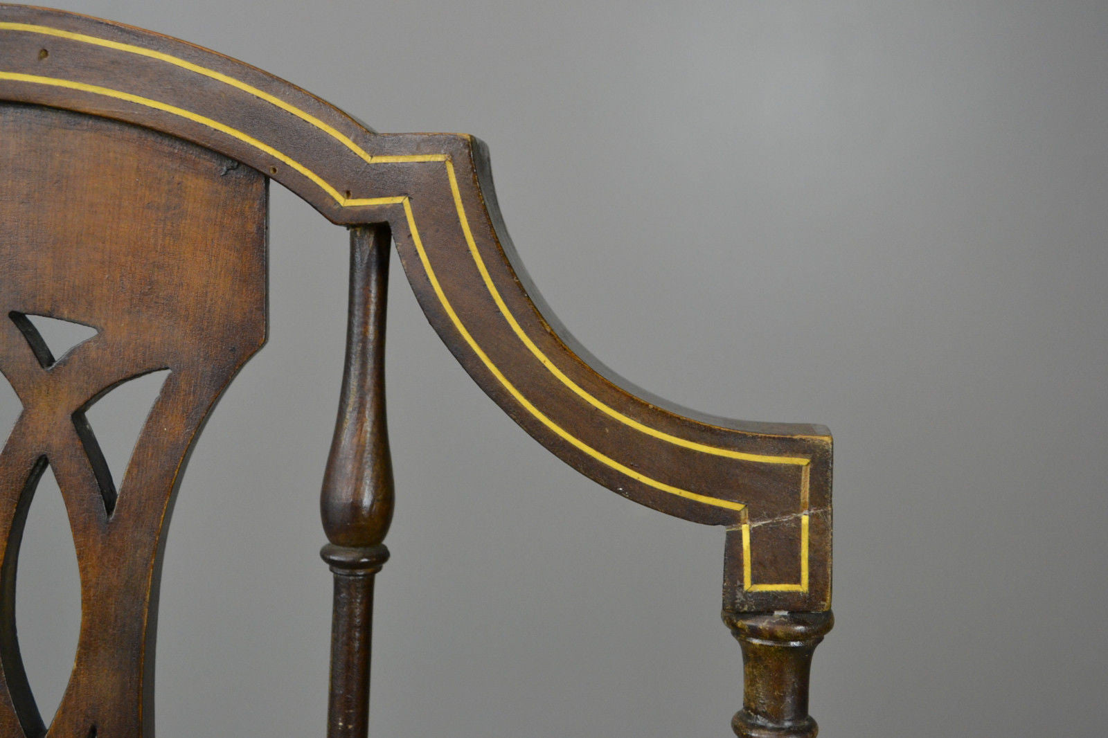 Art Nouveau Open Arm Carver Chair - Kernow Furniture