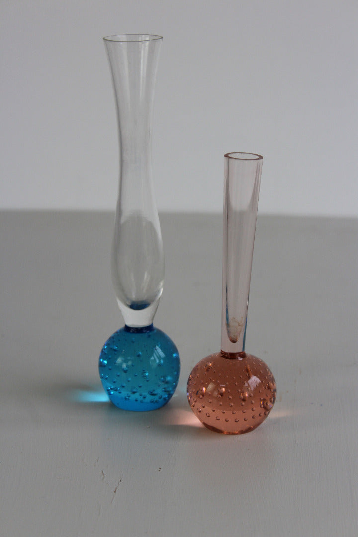 Pair Glass Bubble Bud Vase - Kernow Furniture