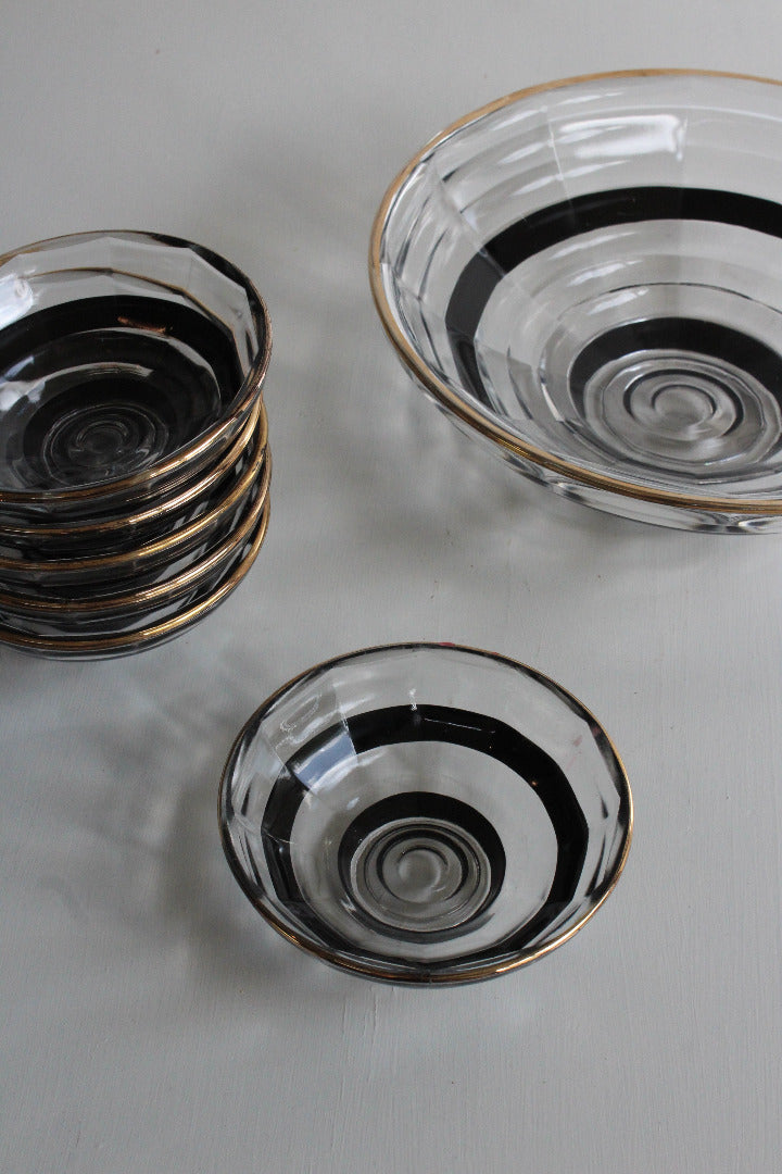 Retro Glass Dessert Set - Kernow Furniture