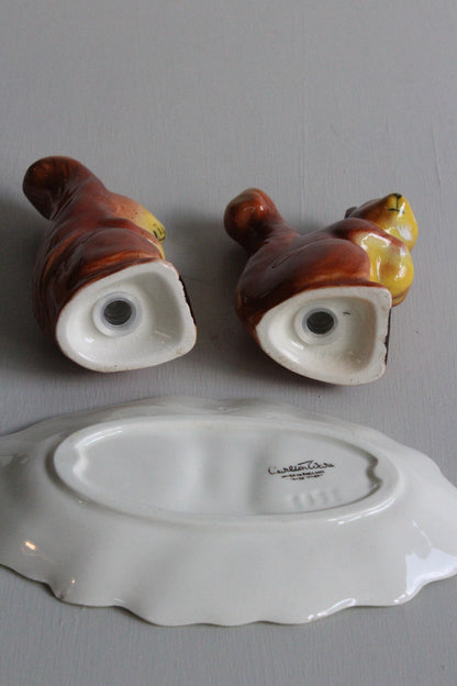 Carlton Ware Squirrel Cruet Salt & Pepper Pots - Kernow Furniture