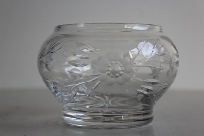 Etched Glass Bowl - Kernow Furniture